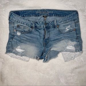 AE Stretch Shortie Shorts, Size 12